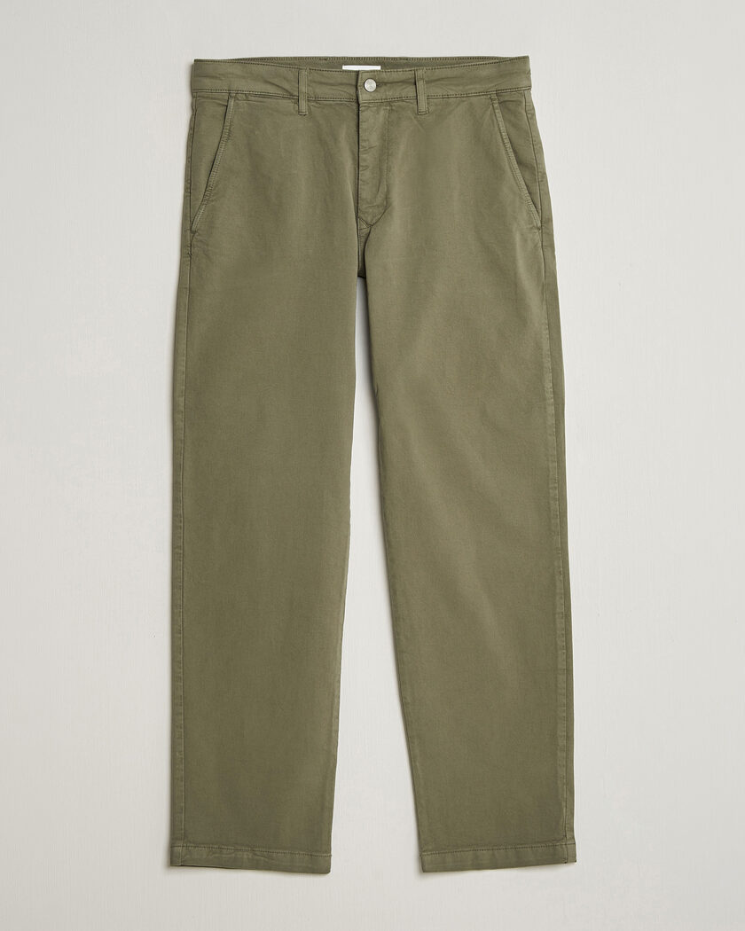 NN07 Aden Regular Fit Chinos Capers Green – Grøn
