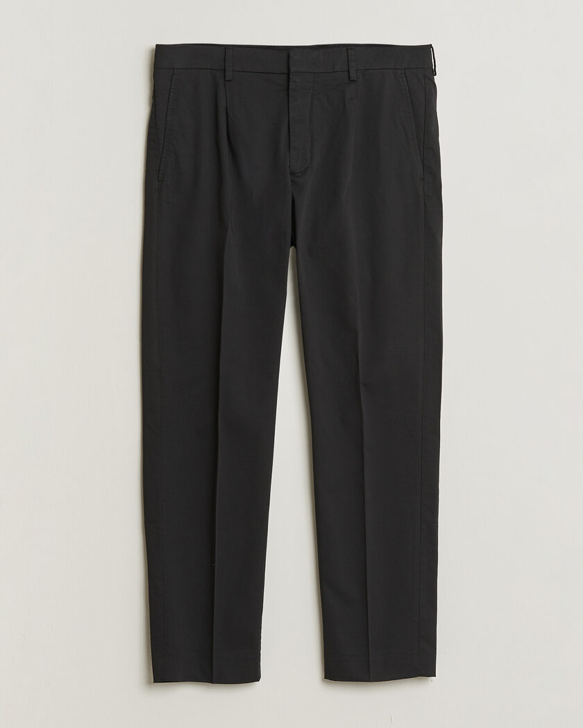NN07 Bill Pleated Trousers Black – Sort