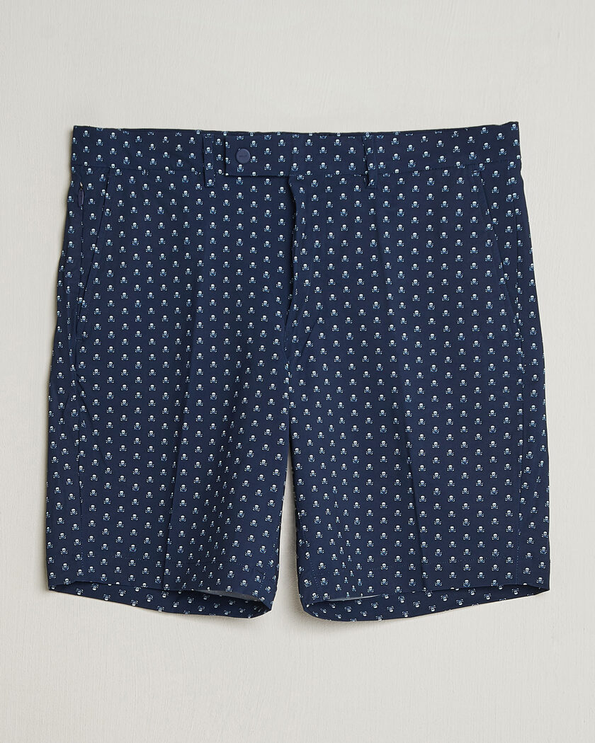 RLX Ralph Lauren Flat Front Printed Golf Shorts Skull and Cubs – Blå