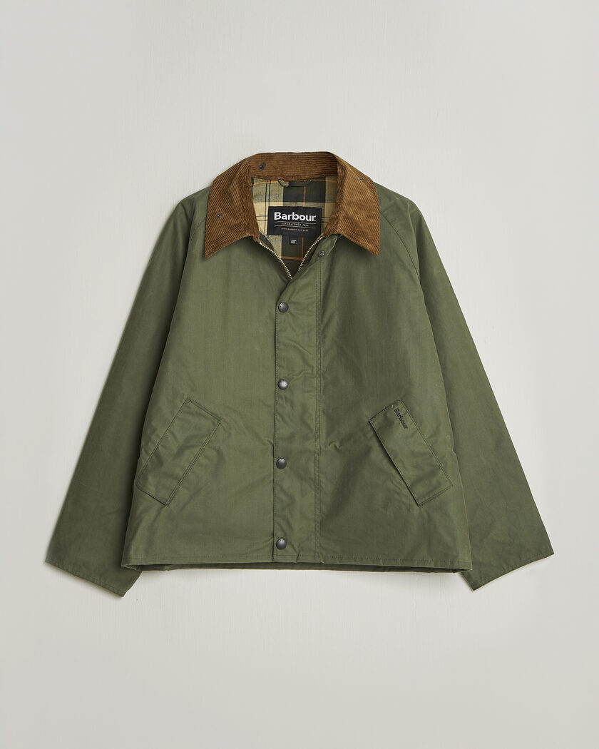 Barbour Heritage Oversize Transport Wax Jacket Light Moss – Grøn