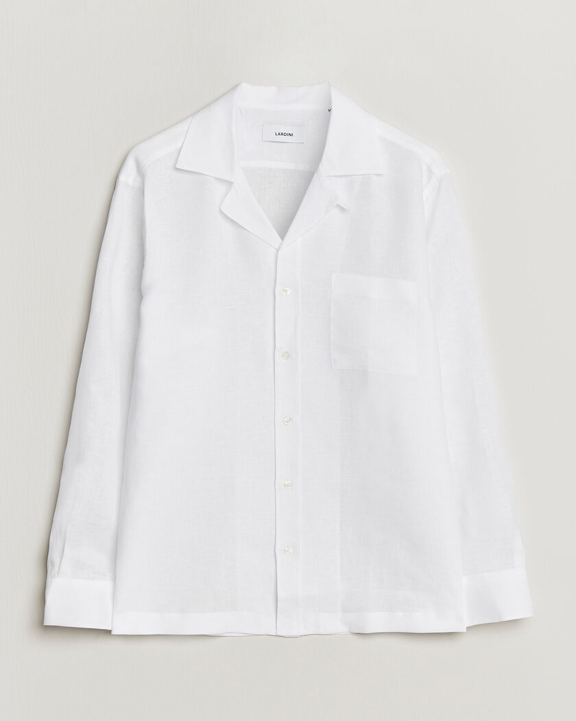 Lardini Paul Linen Resort Shirt White – Hvid