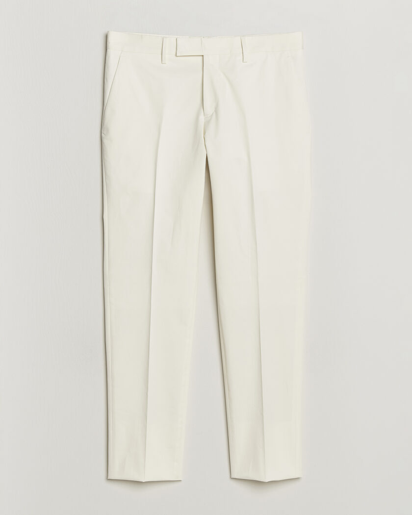 Lardini Lyon Cotton Twill Stretch Trousers White – Hvid