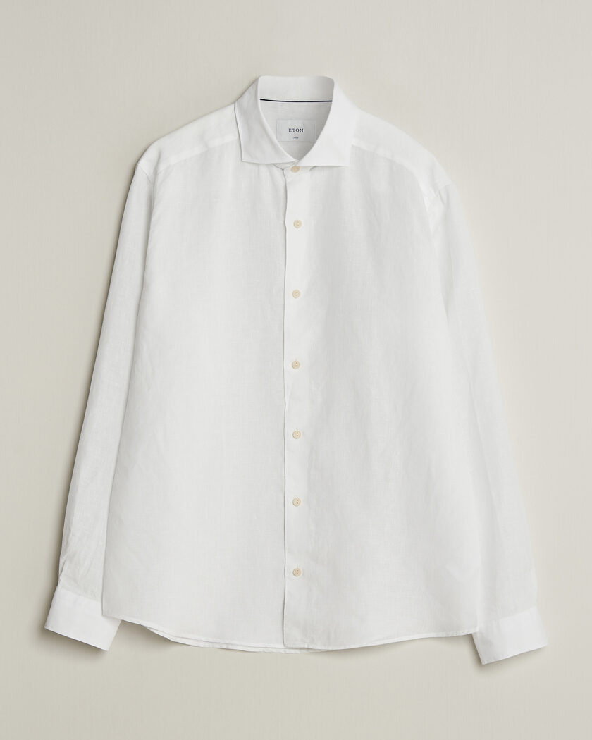 Eton Casual Fit Linen Shirt White – Hvid