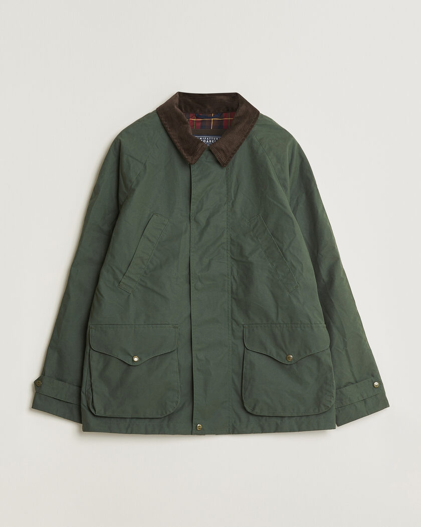 Manifattura Ceccarelli Dry Wax Rain Caban Dark Green – Grøn