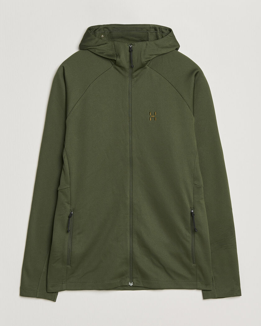 Haglöfs Korp Mid Fleece Hood Seaweed Green – Grøn