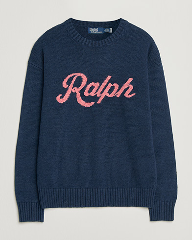 Polo Ralph Lauren Linen Blend Sweater Dark Cobalt – Blå
