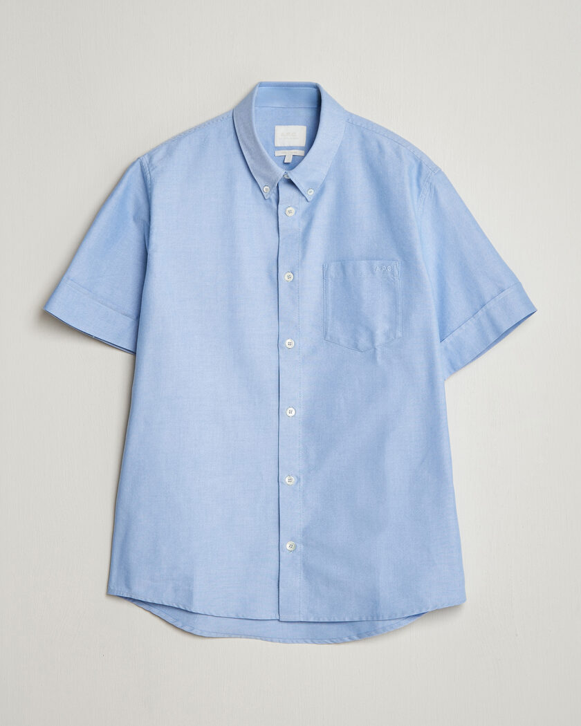 A.P.C. Jack Short Sleeve Shirt Light Blue – Blå