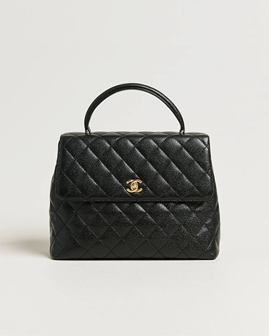 Chanel Pre-Owned Kelly Top Handle Bag Caviar Black – Sort