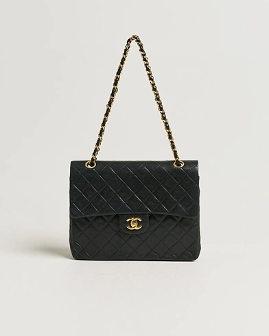 Chanel Pre-Owned Classic Double Flap Square Medium Lambskin Black – Sort