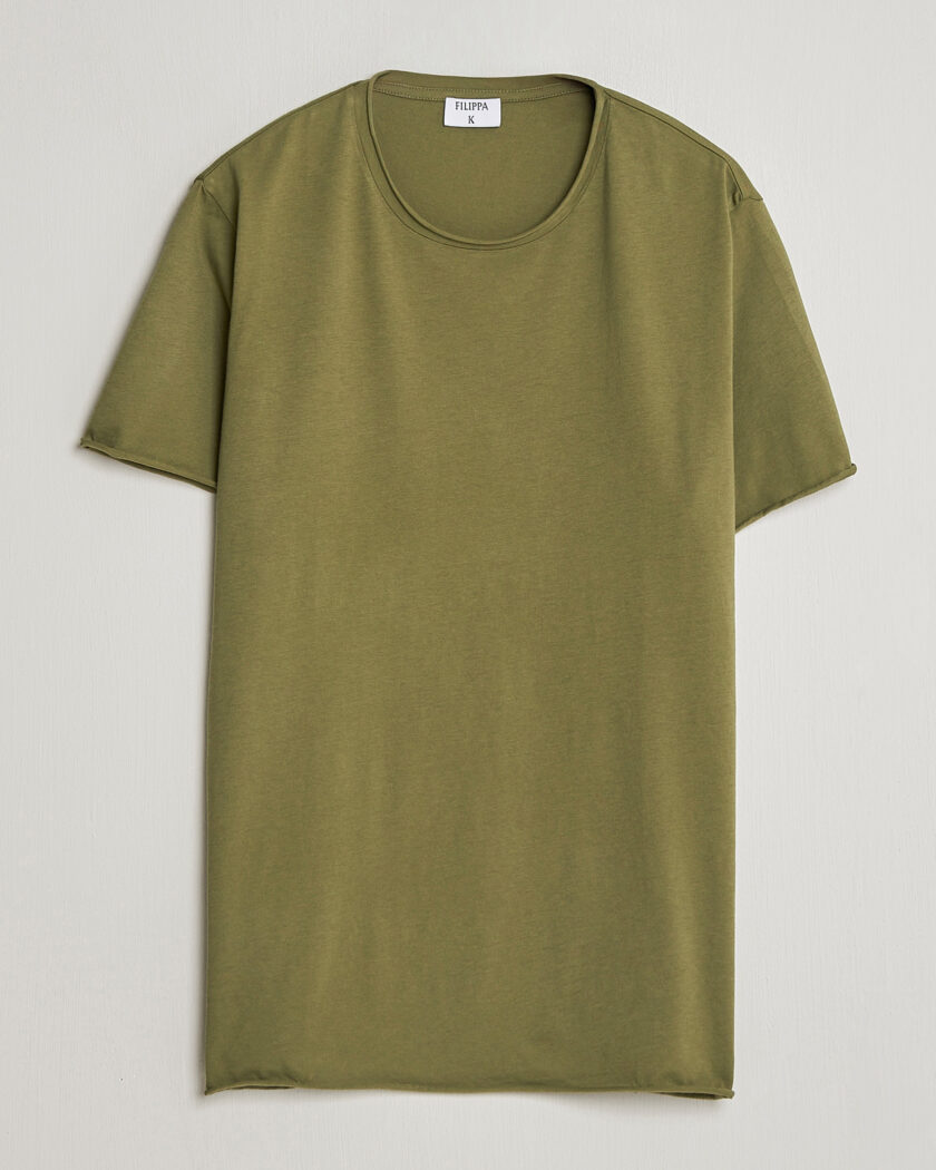Filippa K Roll Neck Crew Neck T-Shirt Laurel Green – Grøn