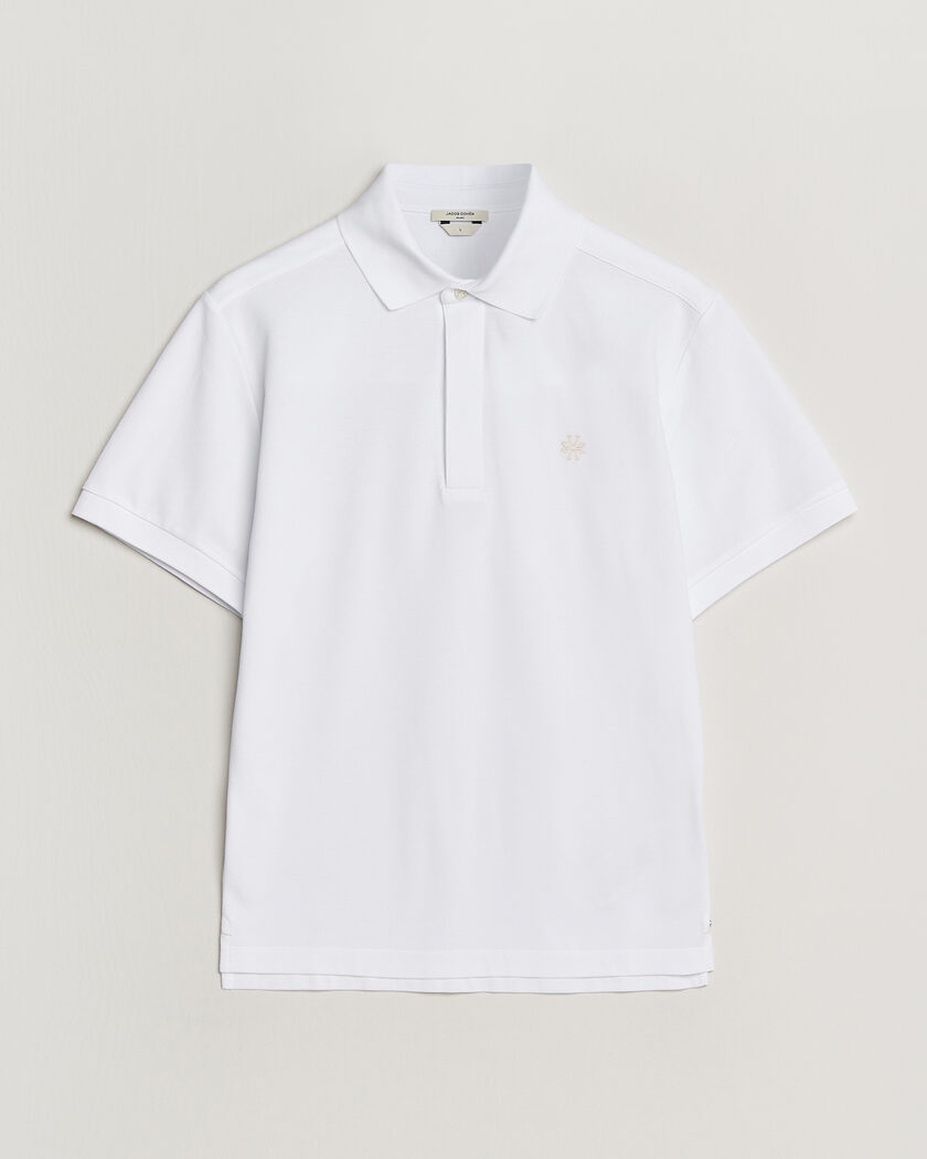Jacob Cohën Cotton Polo Piquet Optical White – Hvid