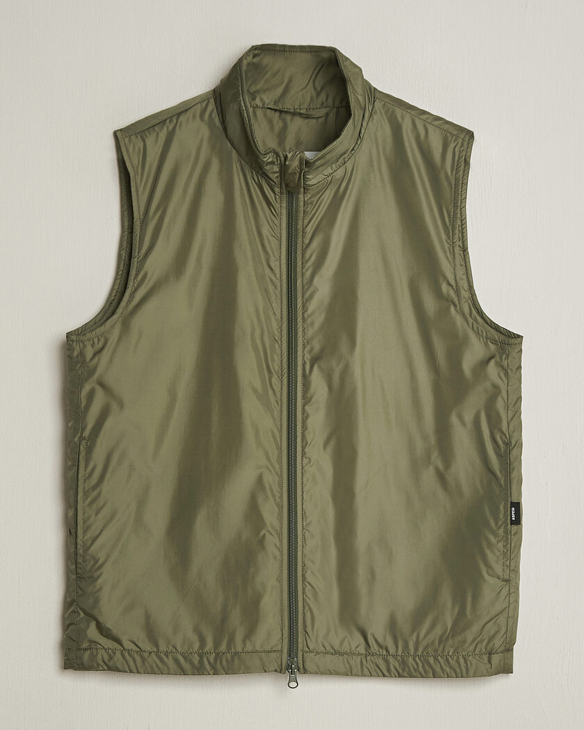 Aspesi Vernes Nylon Gilet Olive – Grøn
