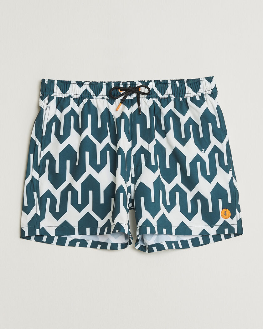 Save The Duck Printed Drawstring Swimshorts Zig Zag – Grøn