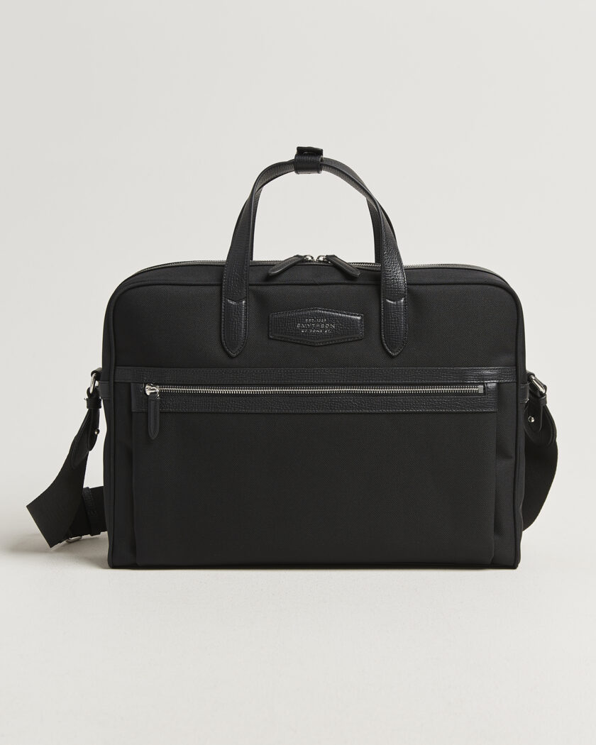 Smythson Canvas Norton Briefcase Black – Sort