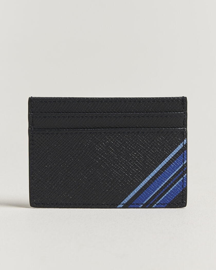 Smythson Panama Flat Cardholder Navy – Blå