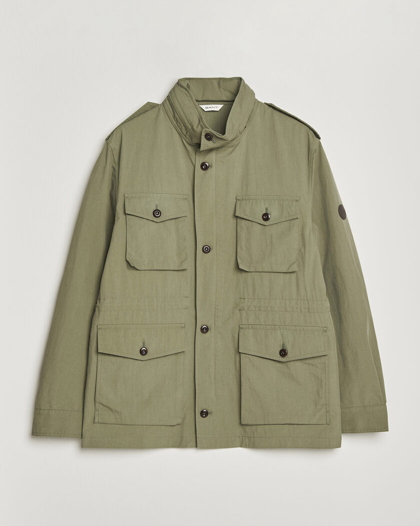GANT Cotton Field Jacket Dry Herb Green – Grøn