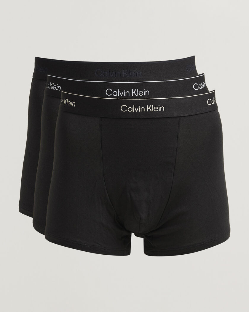 Calvin Klein 3-Pack Icon Cotton Stretch Relaxed Trunk Black – Sort
