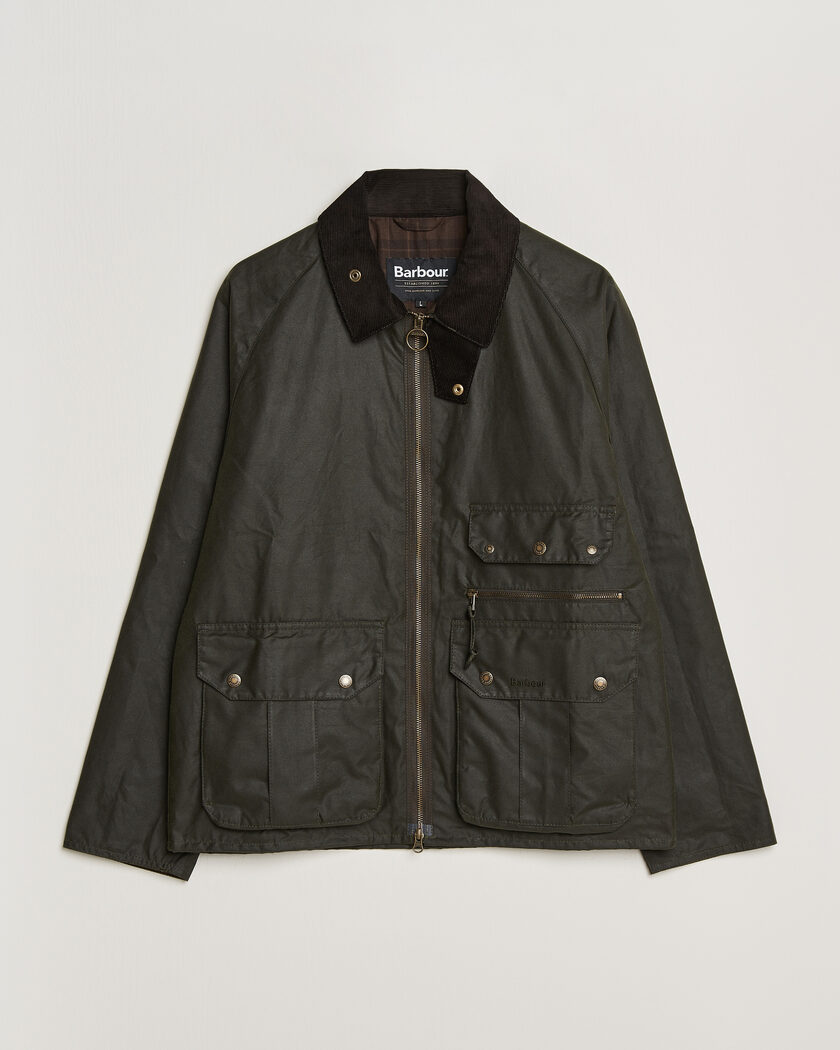 Barbour Lifestyle Re-Engineered Blackett Spey Wax Jacket Archive Olive – Grøn