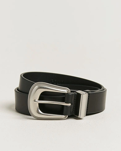 Polo Ralph Lauren Western Denim Belt Black – Sort