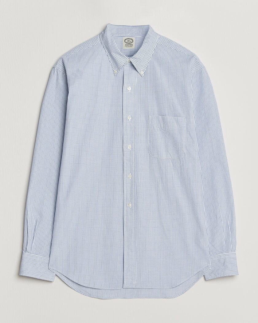 Kamakura Shirts Vintage Ivy Button Down Shirt Blue Check – Blå