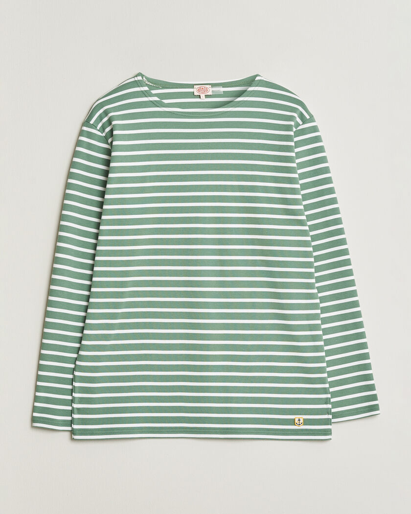 Armor-lux Houat Héritage Stripe Long Sleeve T-Shirt Ivy/Blanc – Flerfarvet