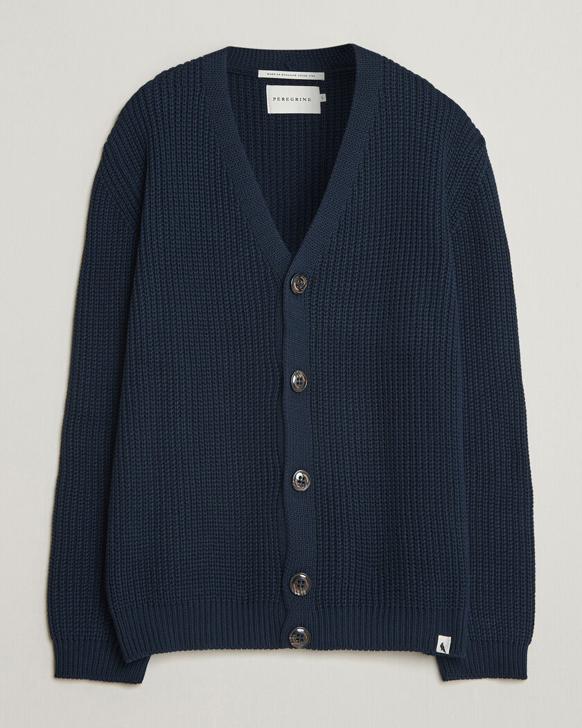 Peregrine River Cotton Cardigan Navy – Blå