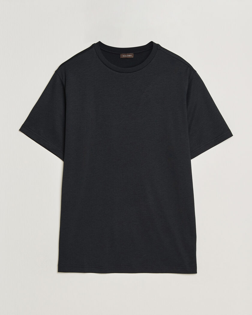 Oscar Jacobson Kim Lyocel/Cotton T-Shirt Black – Sort