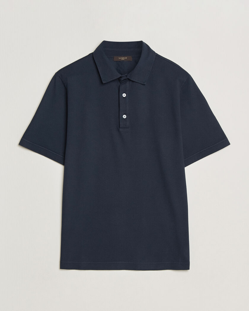 Zanone Soft Cotton Piquet Polo Navy – Blå