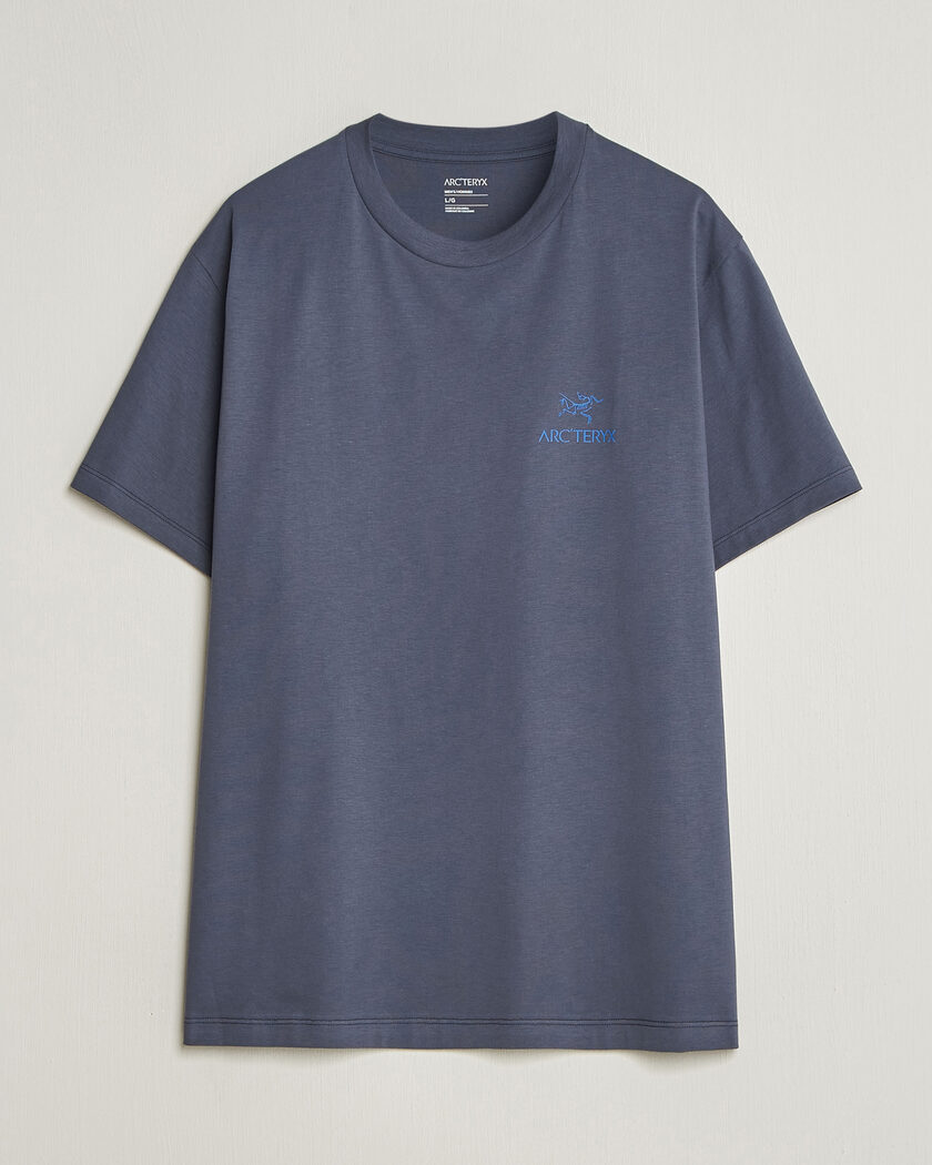 Arc'teryx Kragg Cotton Bird Word T-Shirt Dark Stratus – Blå