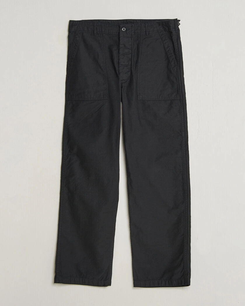 orSlow Regular Fit Original Sateen Fatigue Pants Black – Sort