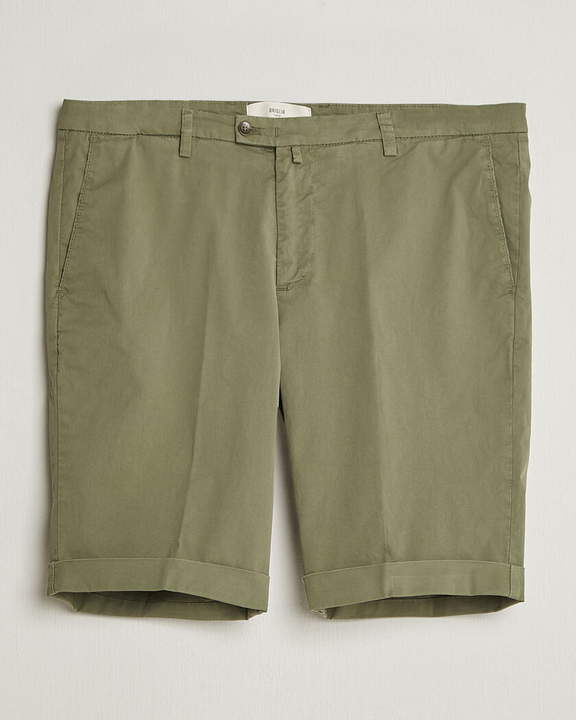 Briglia 1949 Cotton Stretch Shorts Olive – Grøn