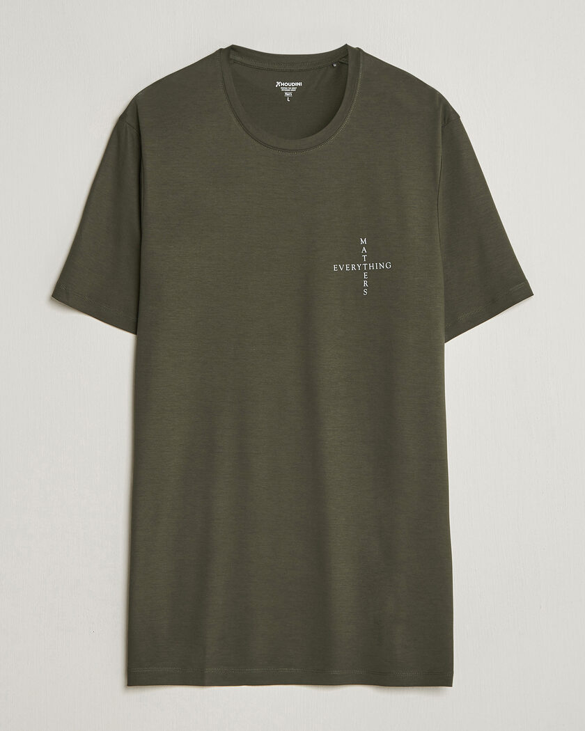 Houdini Tree Message T-Shirt Green Illusion – Grøn