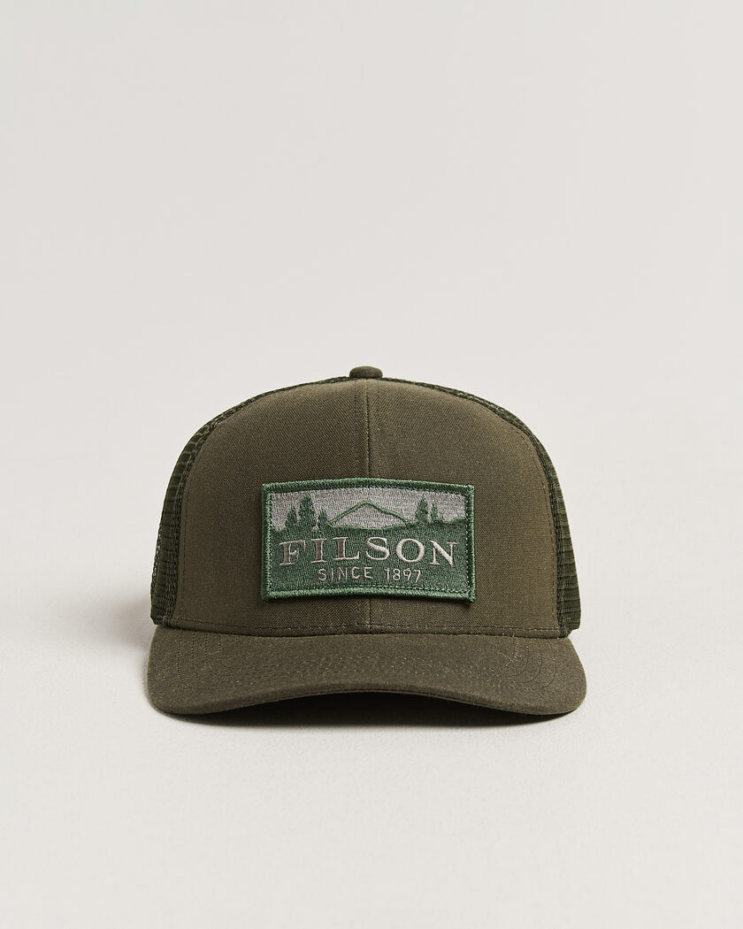 Filson Scenic Waxed Logger Mesh Cap Otter Green – Grøn