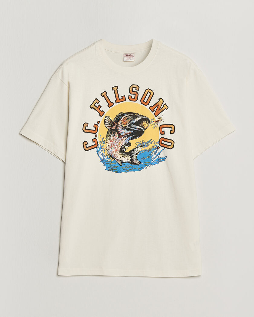 Filson Dry Fly Graphic T-Shirt Basswood – Hvid