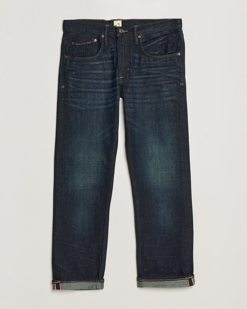 -1 Nordic Denim Regular Fit Selvedge Jeans Connoisseur Blue – Blå