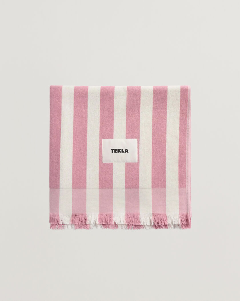 Tekla Organic Terry Beach Towel Palma Stripes – Flerfarvet