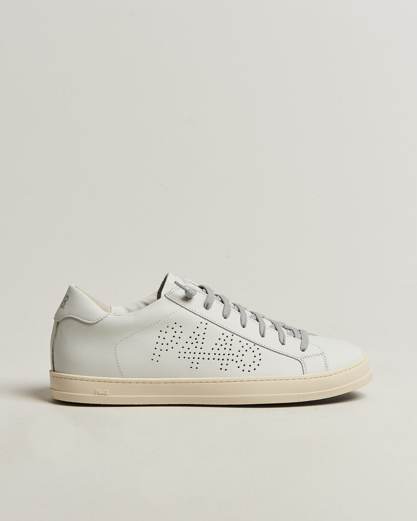 P448 John Leather Sneaker White – Hvid