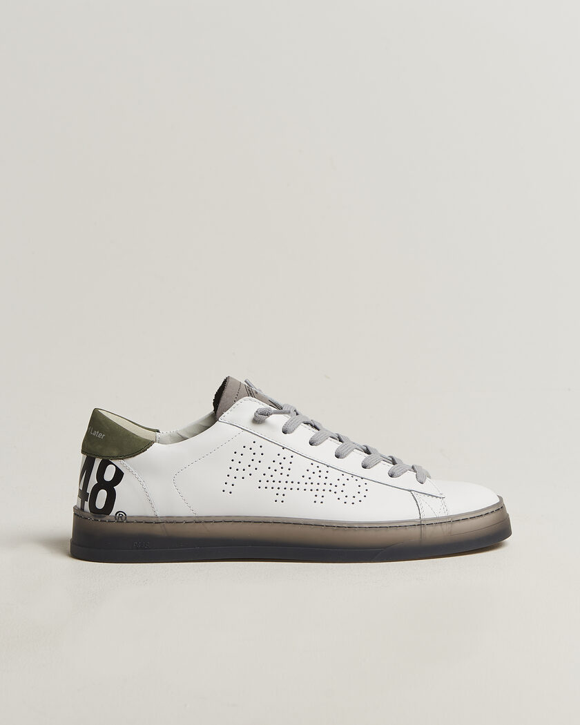 P448 Jack Leather Sneaker White/Grey – Hvid