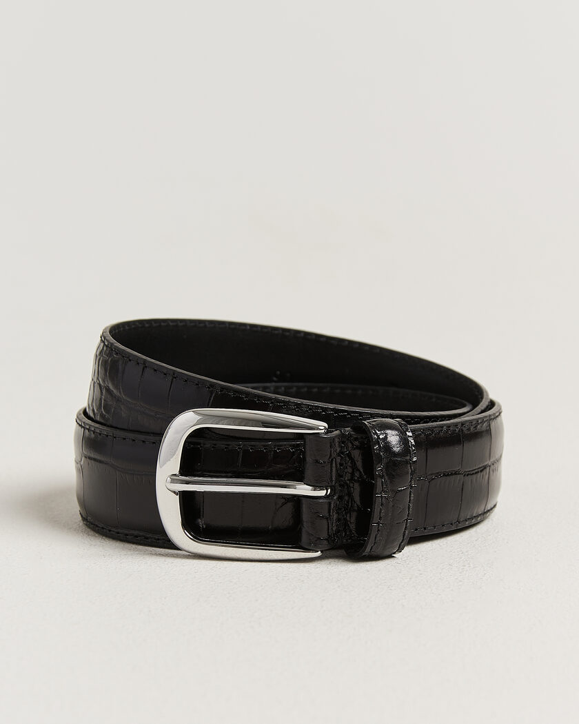 Anderson's Embossed Western Leather Belt Black – Sort