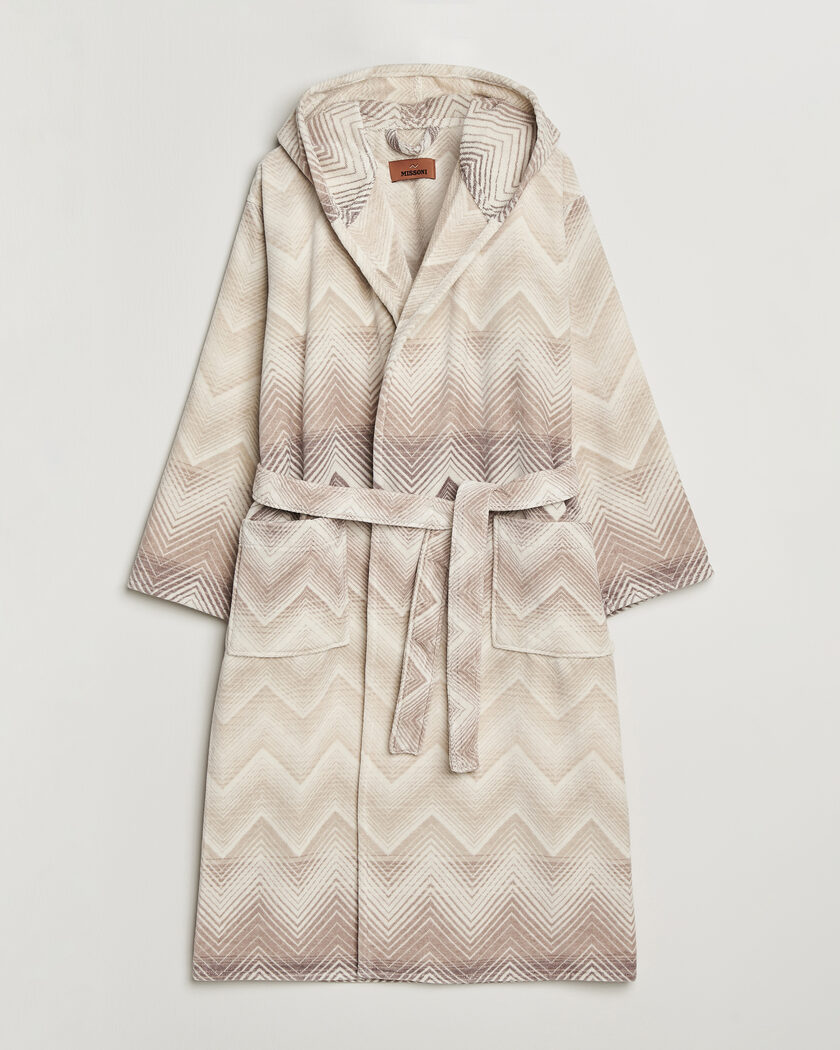 Missoni Home Marea Hooded Bathrobe Beige – Beige