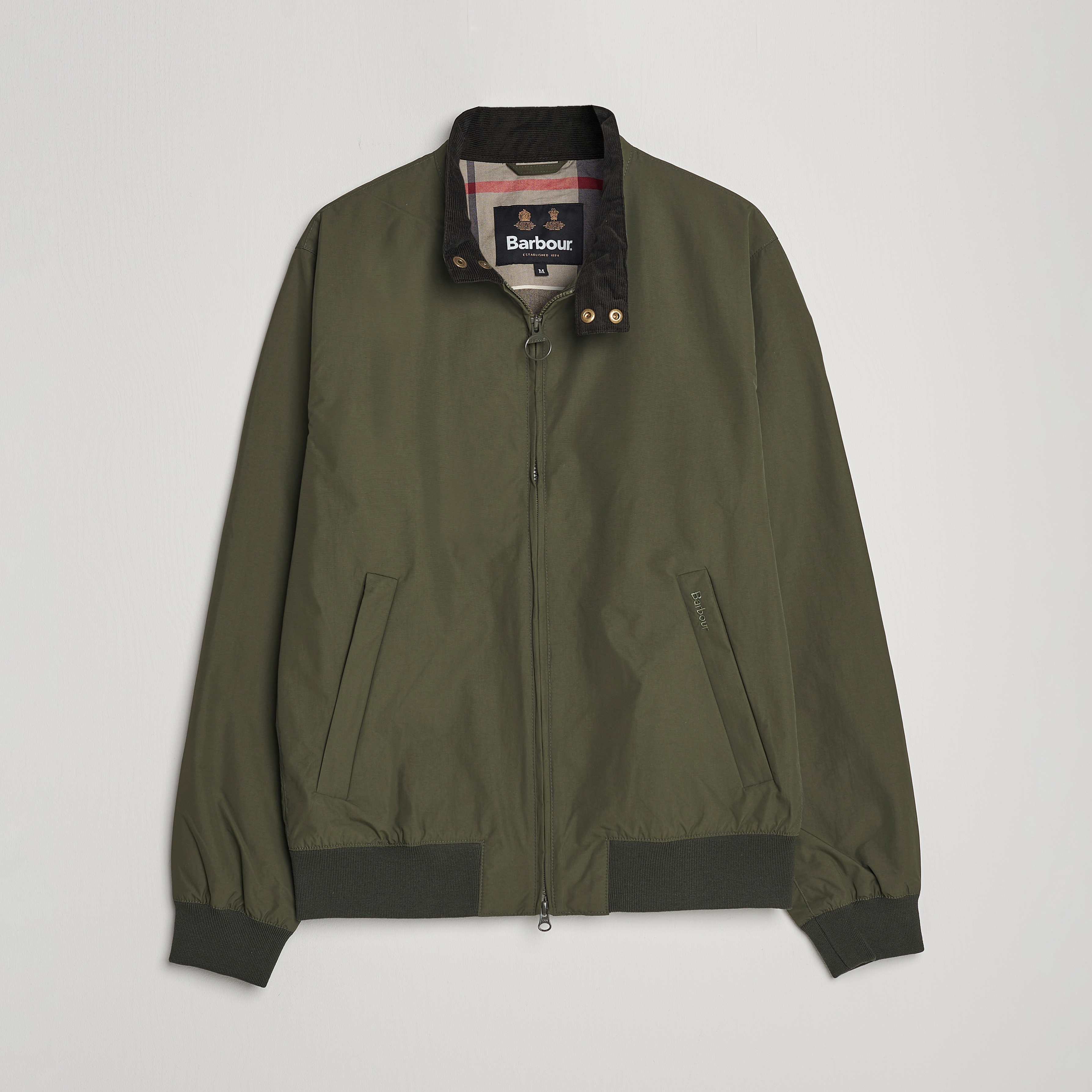 Barbour Lifestyle Royston Casual Harrington Jacket Olive CareOfCarl