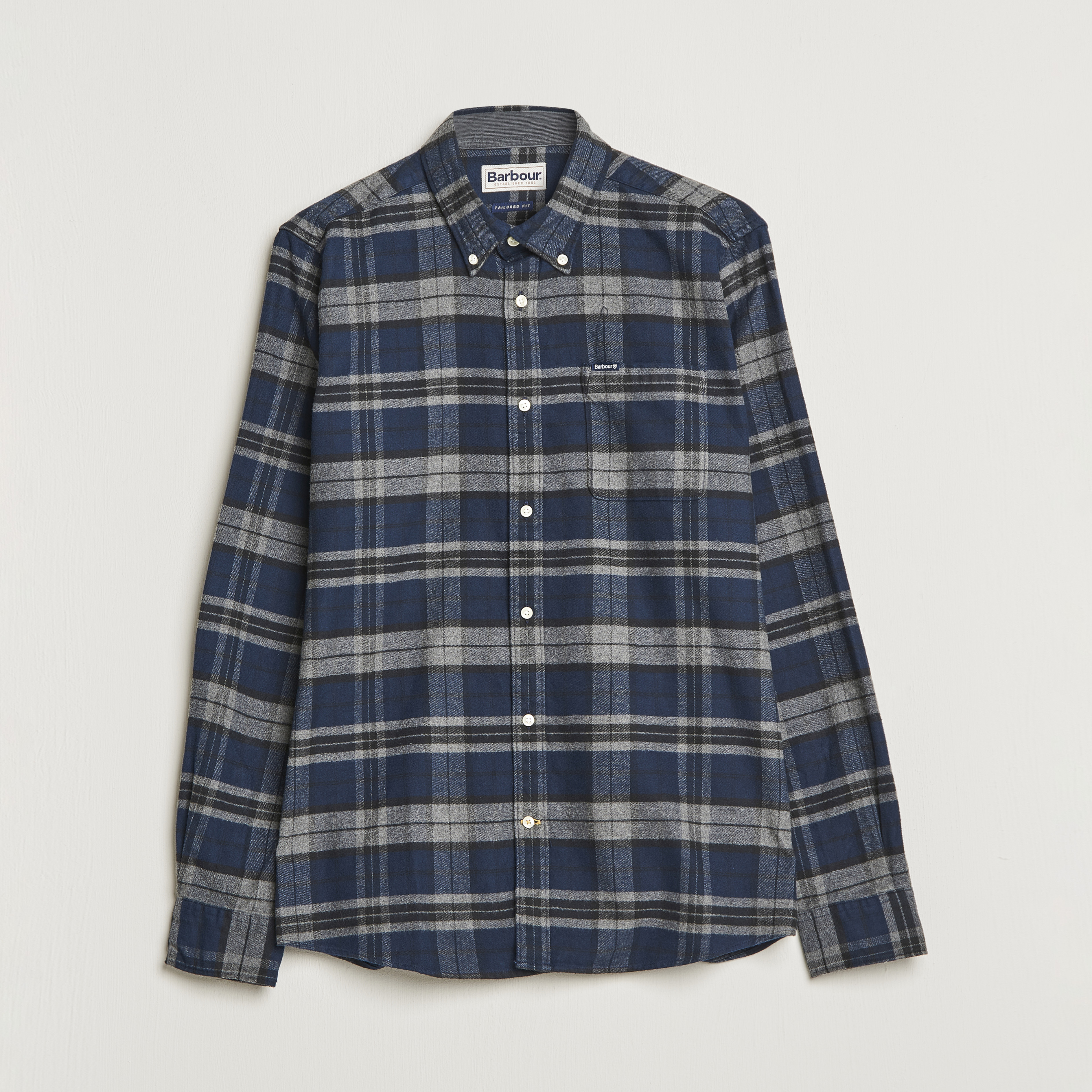 Barbour Lifestyle Betsom Flannel Check Shirt Grey Marl