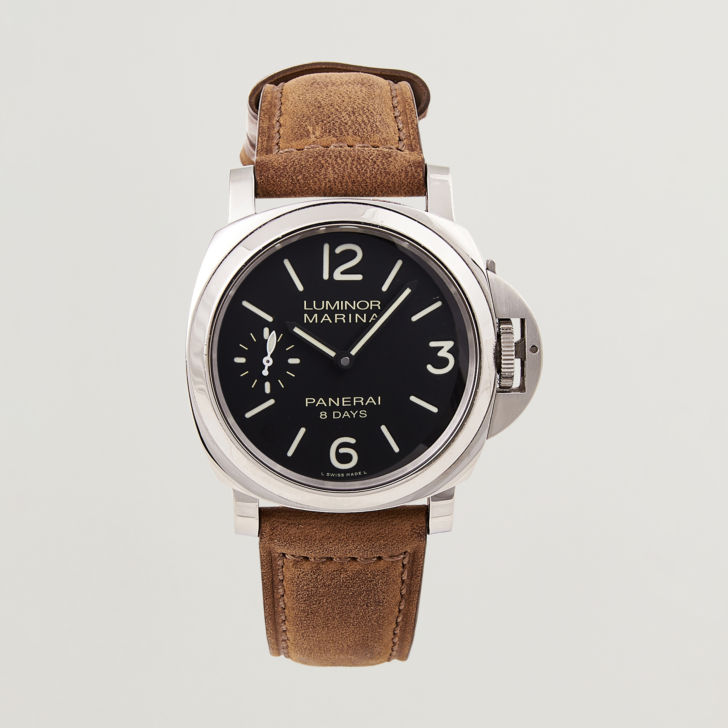 Panerai Pre Owned Luminor Marina 8 Days 00510 Silver CareOfCarl.dk