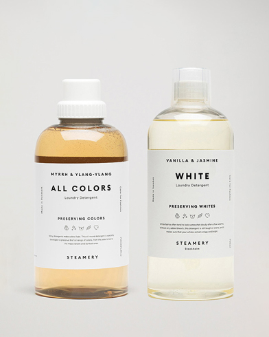 Herre | Vaskemiddel og vaskespray | Steamery | White Laundry Detergent & All Color Detergent Set