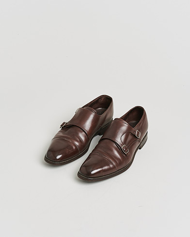 Pre-owned Loake 1880 Cannon Monkstrap Dark Brown Burnished Calf UK9,5 - EU43,5 – Brun