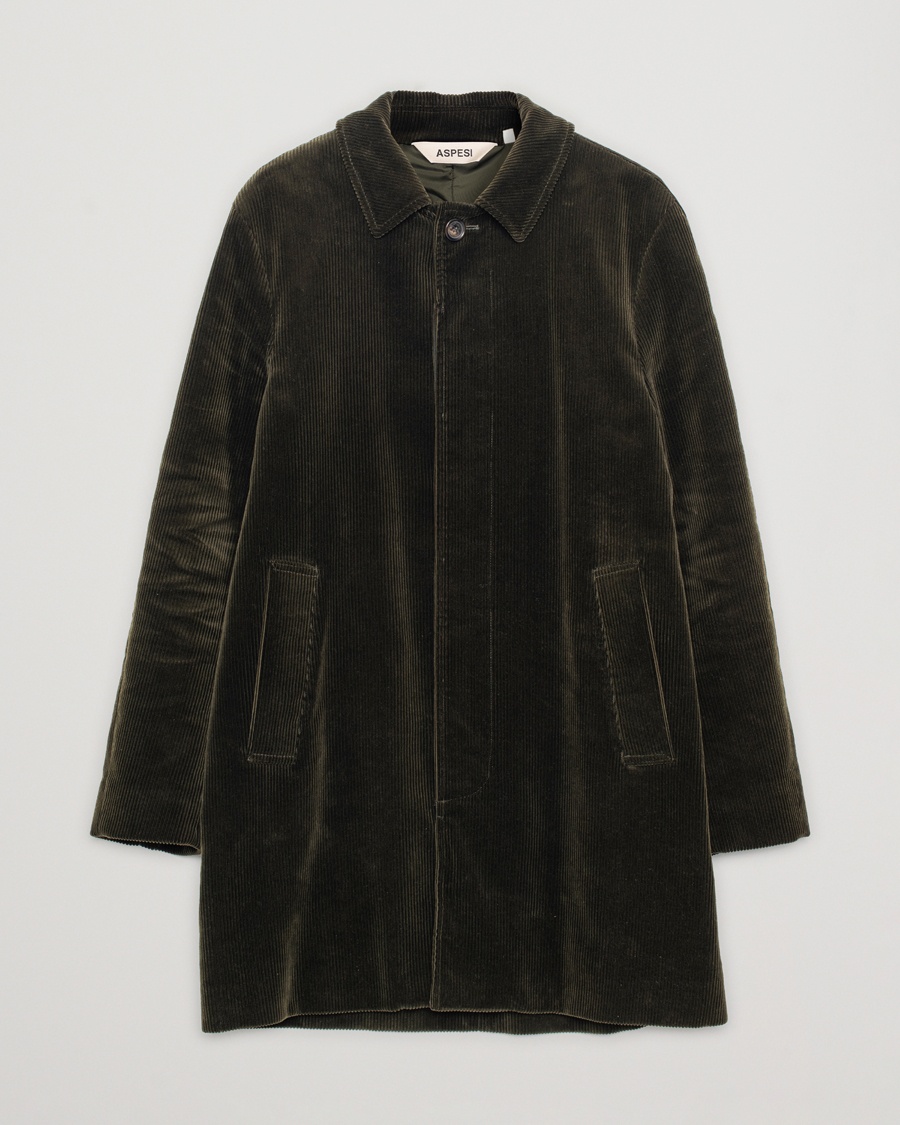 Herre | Pre-owned tøj & sko | Pre-owned | Aspesi Corduroy Coat Dark Green