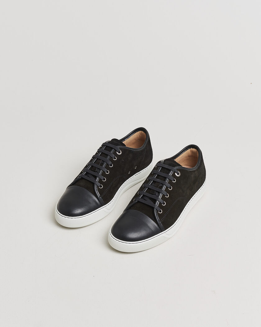 Pre-owned Lanvin DBB1 Nappa Cap Toe Sneaker Black UK8 - EU42 – Sort