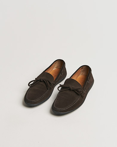 Car Shoe Driver Moccasin Dark Brown Suede