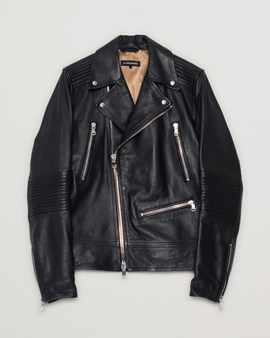 J.Lindeberg Padish Leather Biker Jacket Black