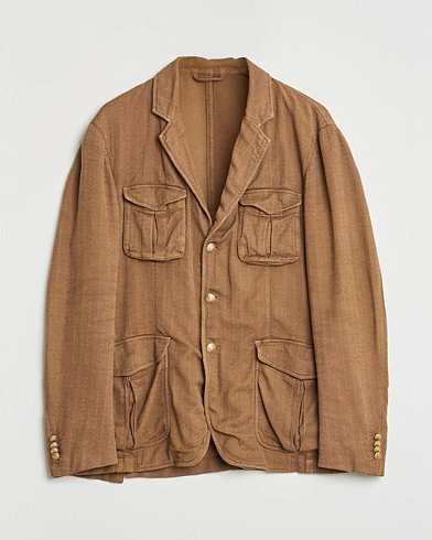 Pre-owned Altea Safari Blazer Camel Brown 52 – Brun